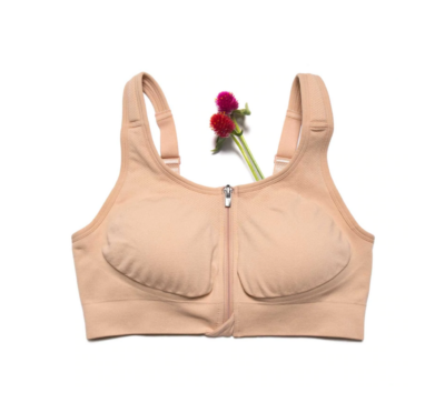 beige bra with red flower for breast swelling