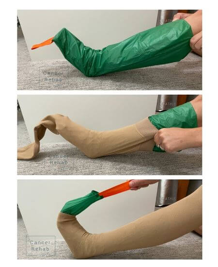 How to get compression socks on with Easy Slide
