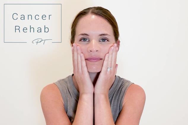 A woman using her hands to massage her cheeks and eyes.