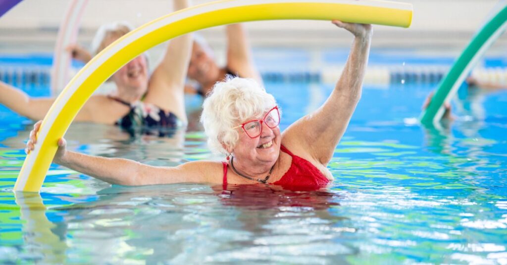 Swimming for lymphatic drainage.