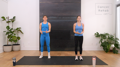 Standing lymphatic drainage routine