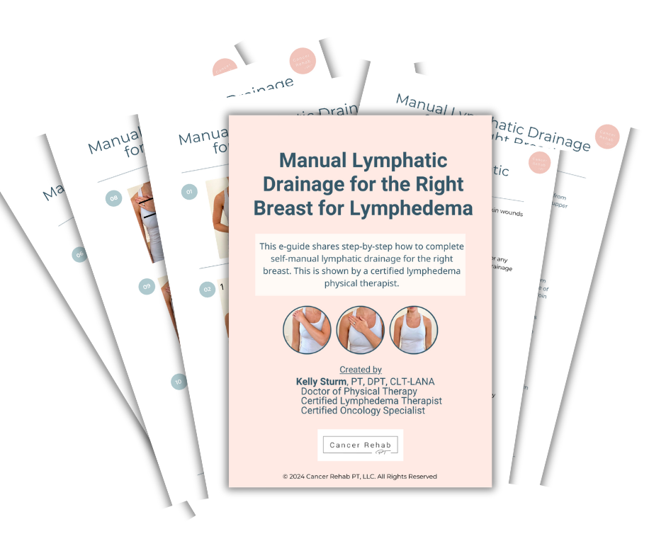 Right Breast Manual Lymphatic Drainage Guide Cancer Rehab PT