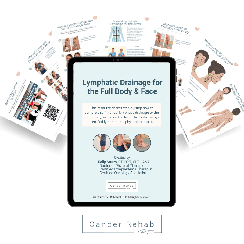 full body plus face lymphatic drainage guide handouts