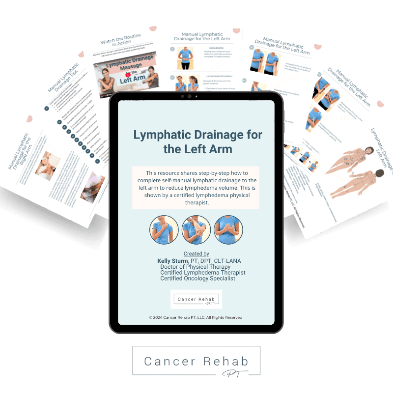 left arm lymphatic drainage guide handouts