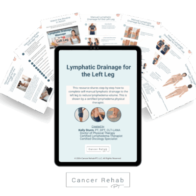 left leg lymphatic drainage guide handout