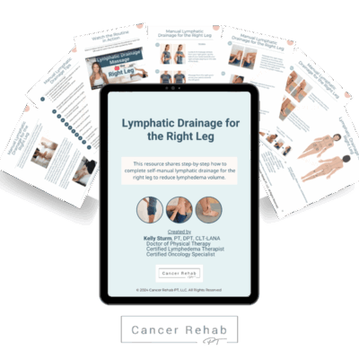 right leg lymphatic drainage guide handouts